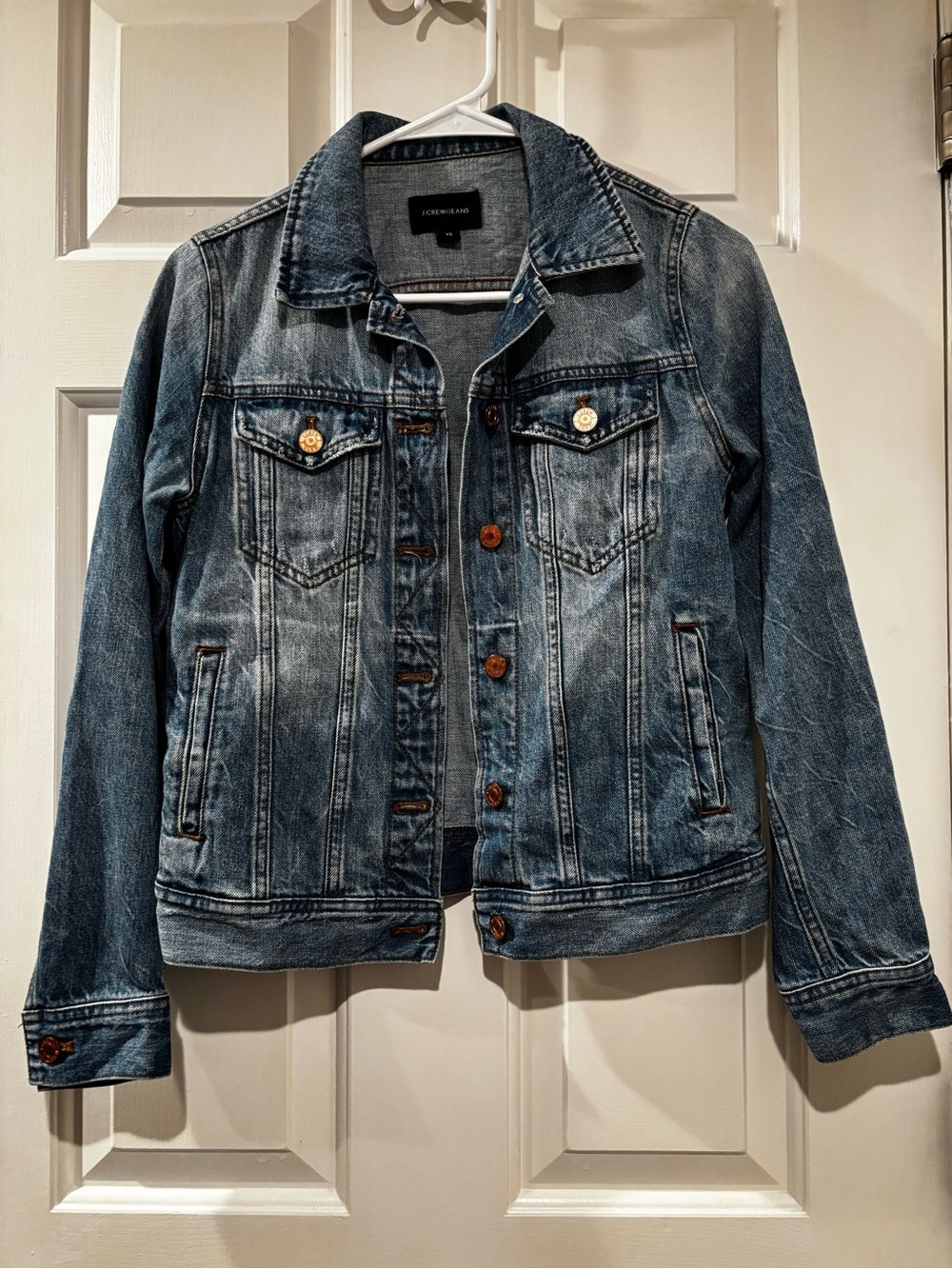 J. Crew Faded Blue Denim Trucker Jacket